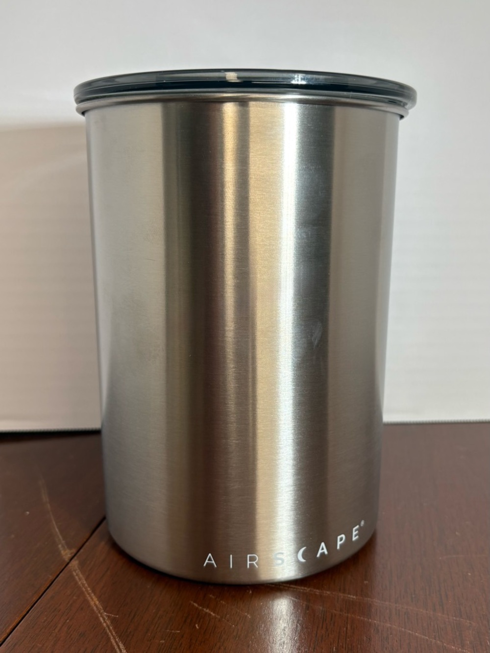 NEW Airscape Stainless Steel Coffee Canister - Medium (2 Qt) Brushed Steel - Picture 7 of 8